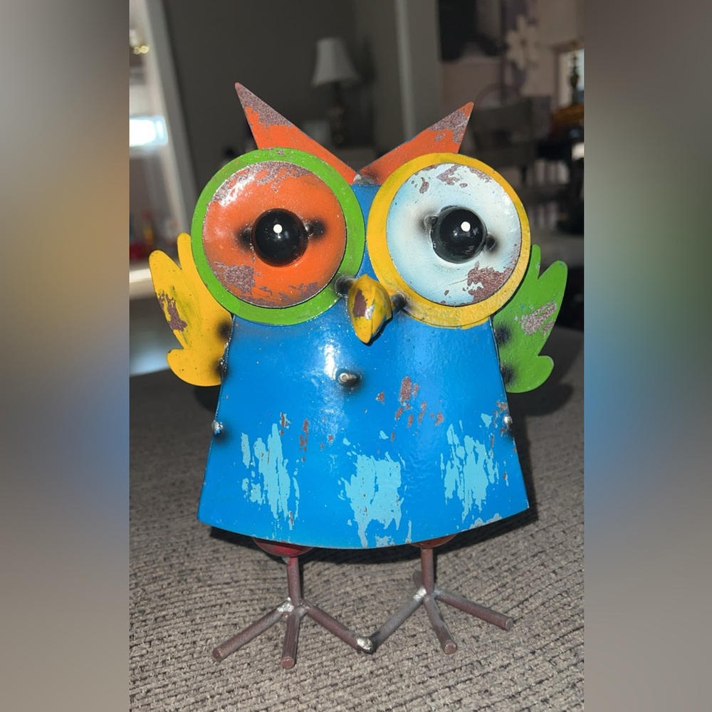 ‼️SOLD‼️ Painted Tin Owl🦉